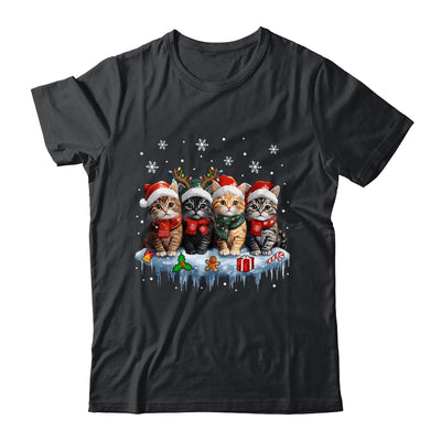 Cat Christmas Light Reindeer Santa Christmas Cat Lover Shirt & Sweatshirt | teecentury