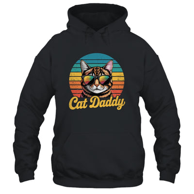 Cat Daddy Retro 70s 80s Funny Black Cat Dad Men Fathers Day Shirt & Hoodie | teecentury