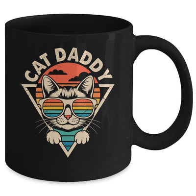 Cat Daddy Retro Sunglasses Cat Fur Dad Papa Vintage Cat Dad Mug | teecentury