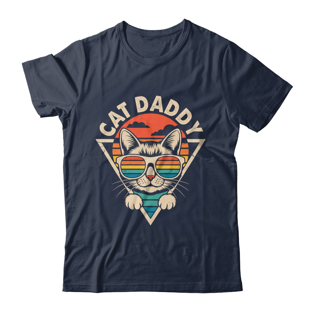 Cat Daddy Retro Sunglasses Cat Fur Dad Papa Vintage Cat Dad Shirt & Hoodie | teecentury