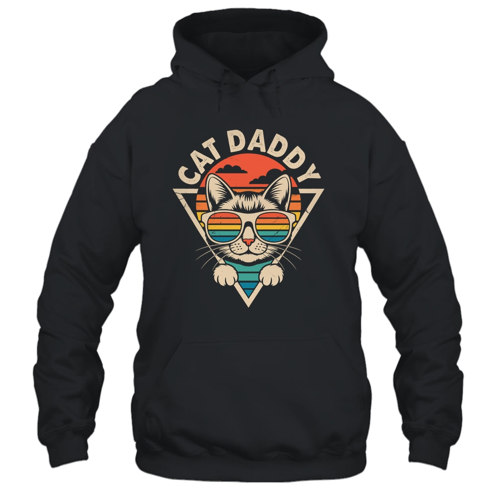 Cat Daddy Retro Sunglasses Cat Fur Dad Papa Vintage Cat Dad Shirt & Hoodie | teecentury