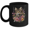 Cat Flower Floral Cute Kitten Graphic Women Girls Kids Mug | teecentury