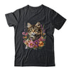 Cat Flower Floral Cute Kitten Graphic Women Girls Kids Shirt & Tank Top | teecentury