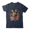 Cat Flower Floral Cute Kitten Graphic Women Girls Kids Shirt & Tank Top | teecentury