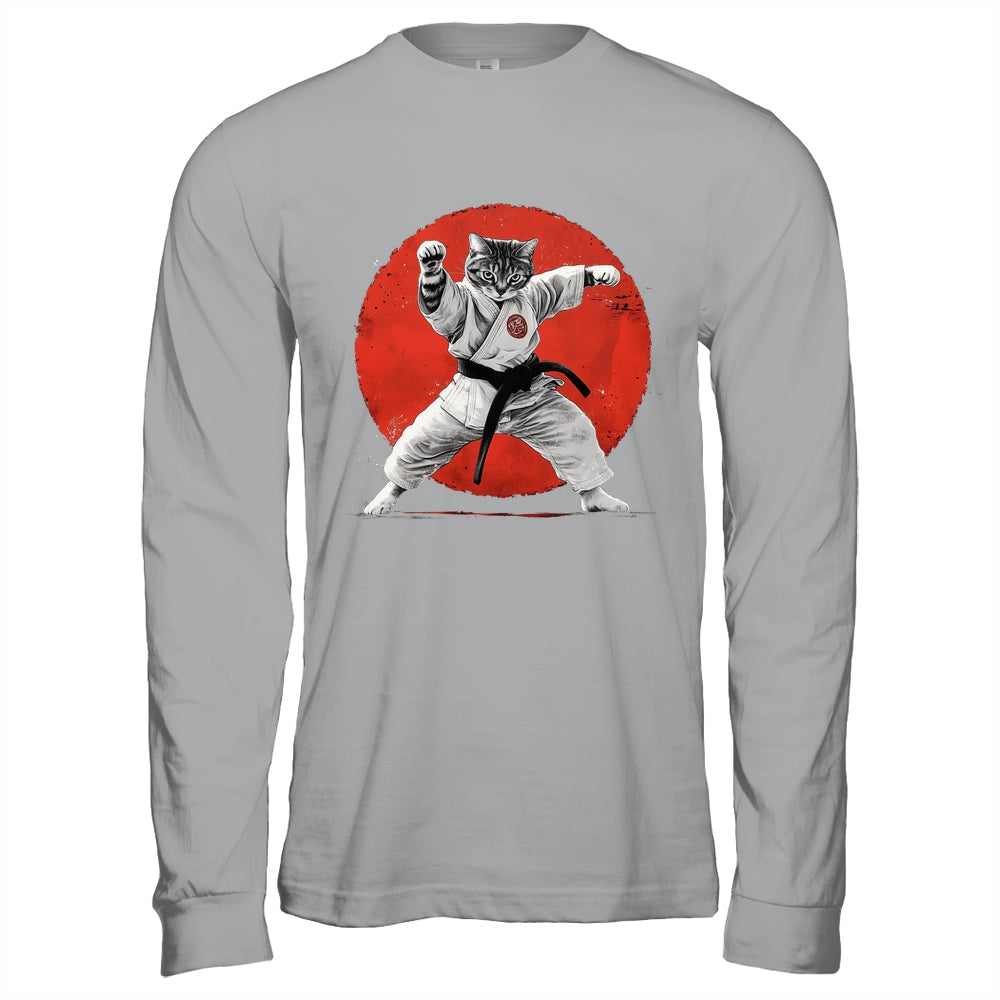 Cat Karate Judo Japan Japanese Flag Funny Kung Fu Fighting Shirt & Hoodie | teecentury