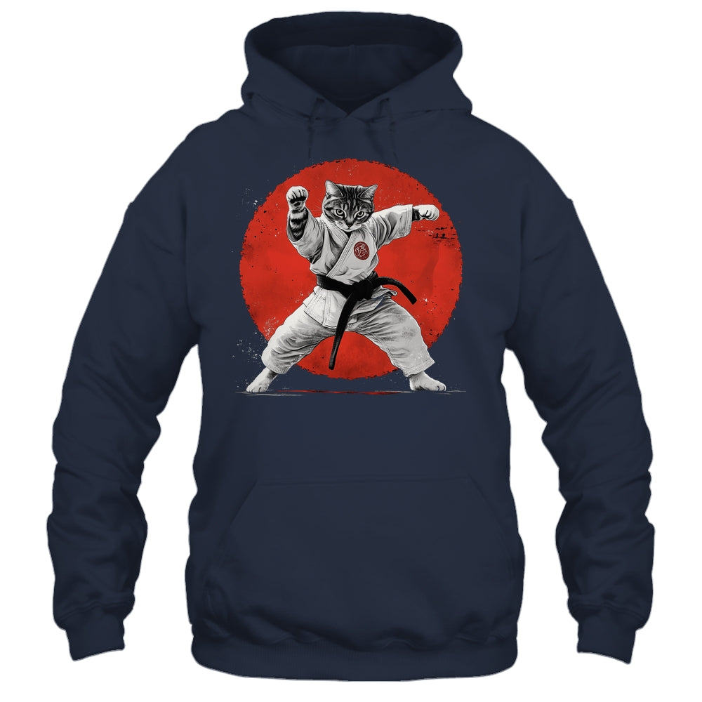 Cat Karate Judo Japan Japanese Flag Funny Kung Fu Fighting Shirt & Hoodie | teecentury