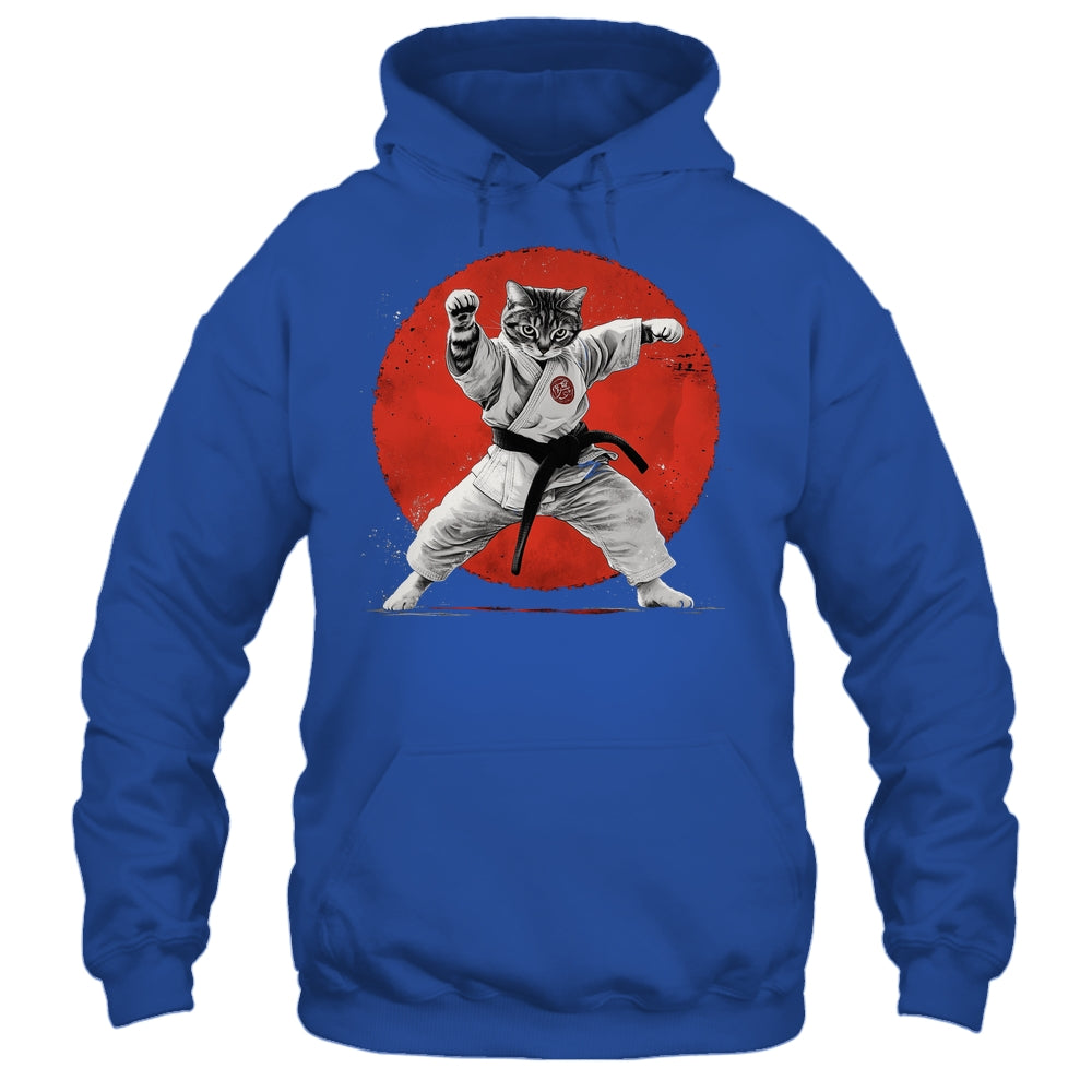 Cat Karate Judo Japan Japanese Flag Funny Kung Fu Fighting Shirt & Hoodie | teecentury