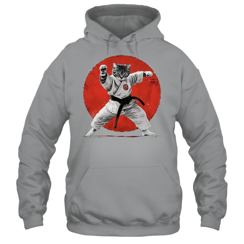 Cat Karate Judo Japan Japanese Flag Funny Kung Fu Fighting Shirt & Hoodie | teecentury