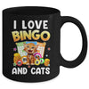 Cat Lover I Love Bingo And Cats Gambling Bingo Player Bingo Mug | teecentury