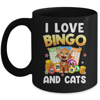 Cat Lover I Love Bingo And Cats Gambling Bingo Player Bingo Mug | teecentury