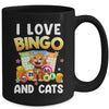 Cat Lover I Love Bingo And Cats Gambling Bingo Player Bingo Mug | teecentury