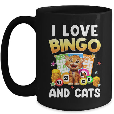 Cat Lover I Love Bingo And Cats Gambling Bingo Player Bingo Mug | teecentury