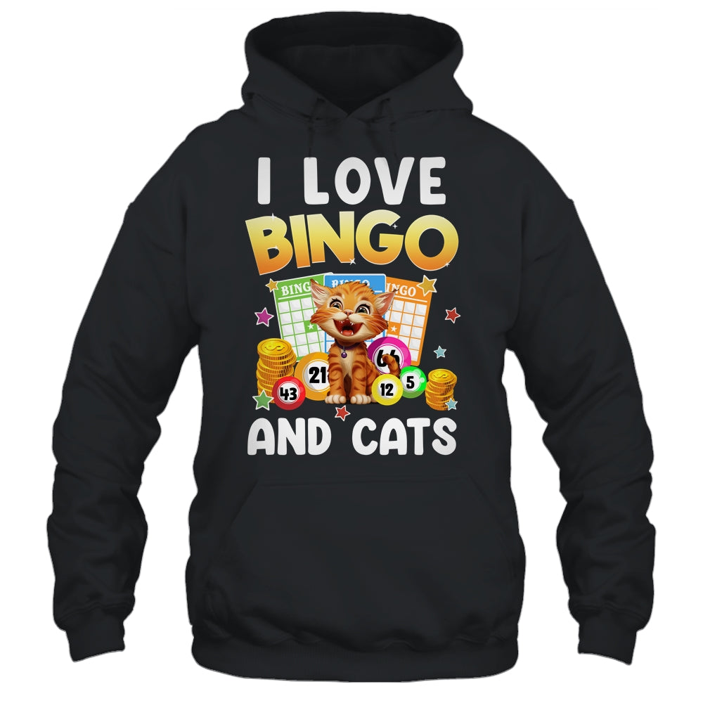 Cat Lover I Love Bingo And Cats Gambling Bingo Player Bingo Shirt & Tank Top | teecentury