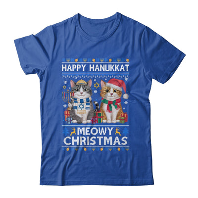 Cat Merry Christmas Ugly Happy Hanukkah Chanukah Christian Shirt & Sweatshirt | teecentury