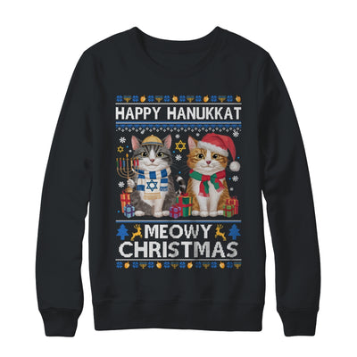 Cat Merry Christmas Ugly Happy Hanukkah Chanukah Christian Shirt & Sweatshirt | teecentury