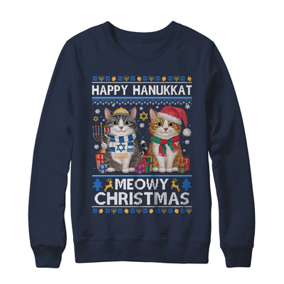 Cat Merry Christmas Ugly Happy Hanukkah Chanukah Christian Shirt & Sweatshirt | teecentury