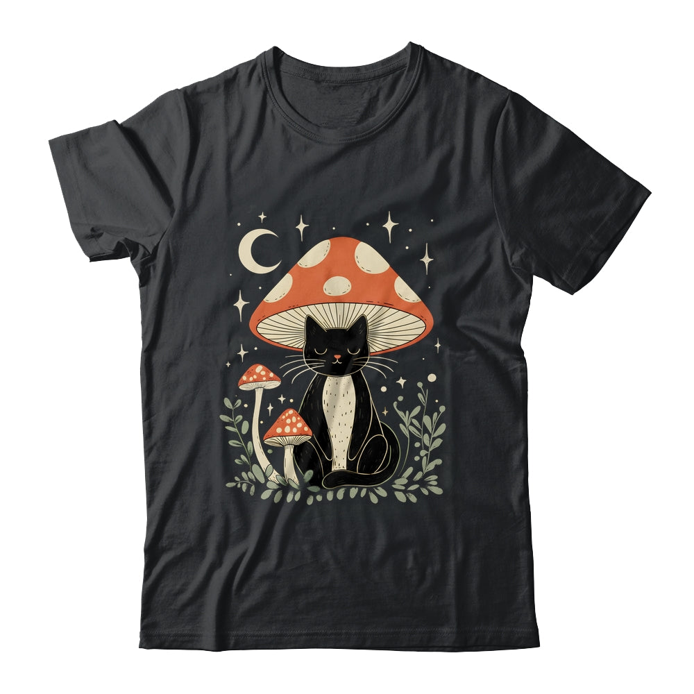 Cat Mushroom Hat Cottagecore Aesthetic Kitten Women Girls Shirt & Tank Top | teecentury