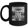 Cat Selfie With Alien UFO Funny Cat For Men Women Kids Mug | teecentury
