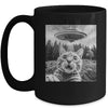 Cat Selfie With Alien UFO Funny Cat For Men Women Kids Mug | teecentury