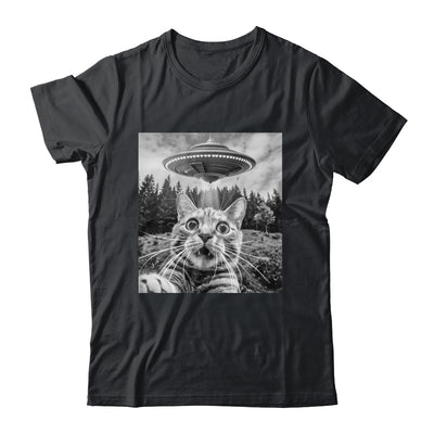 Cat Selfie With Alien UFO Funny Cat For Men Women Kids Shirt & Tank Top | teecentury
