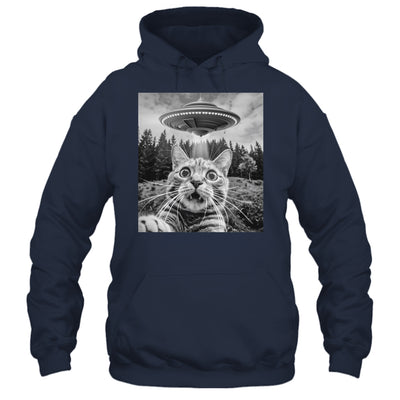 Cat Selfie With Alien UFO Funny Cat For Men Women Kids Shirt & Tank Top | teecentury