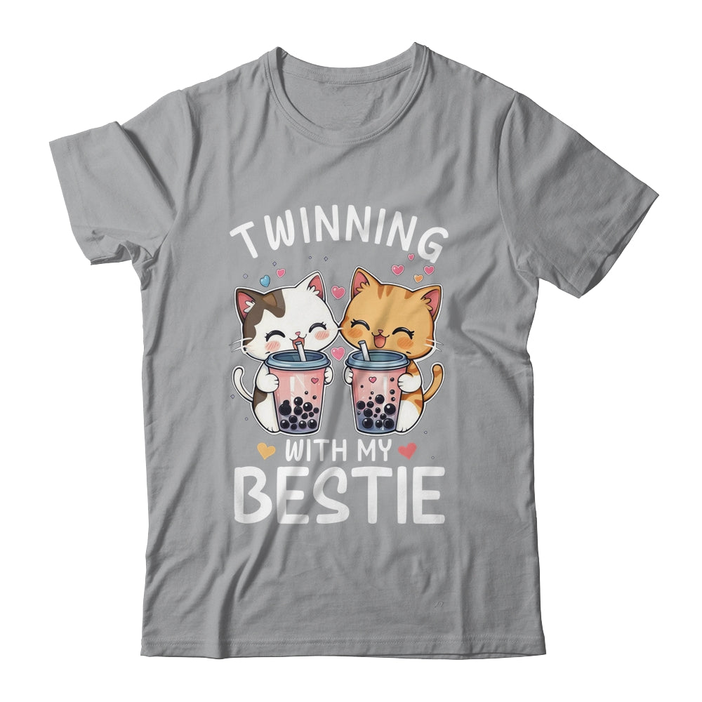 Cat Twinning With My Bestie Friends Spirit Week Girls Kids Shirt & Tank Top | teecentury