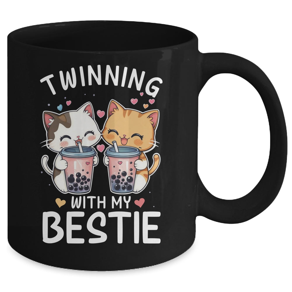Cat Twinning With My Bestie Friends Spirit Week Girls Kids Mug | teecentury