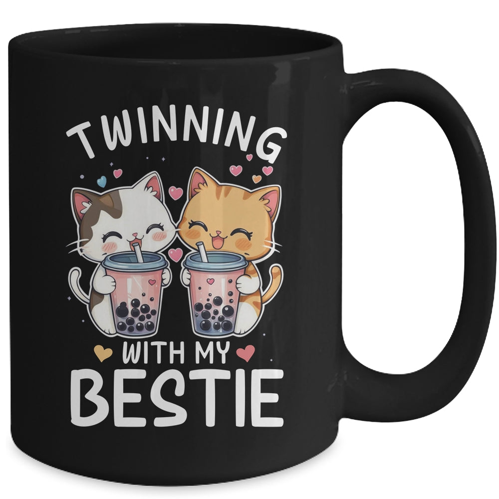 Cat Twinning With My Bestie Friends Spirit Week Girls Kids Mug | teecentury