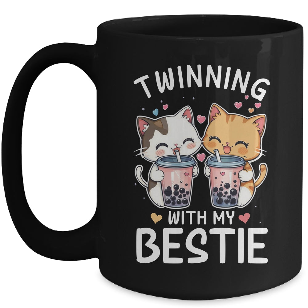 Cat Twinning With My Bestie Friends Spirit Week Girls Kids Mug | teecentury