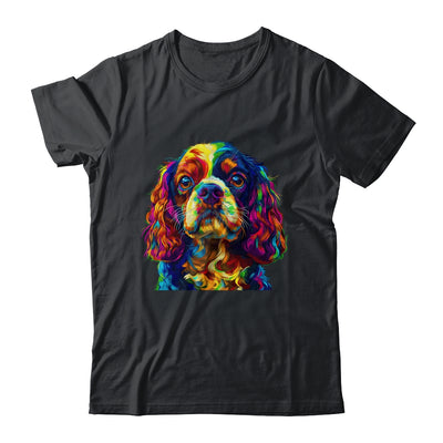 Cavalier King Charles Spaniel Dog Colorful Face Dog Lover Men Women Shirt & Tank Top | teecentury