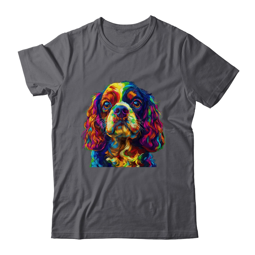 Cavalier King Charles Spaniel Dog Colorful Face Dog Lover Men Women Shirt & Tank Top | teecentury