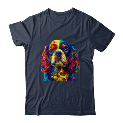 Cavalier King Charles Spaniel Dog Colorful Face Dog Lover Men Women Shirt & Tank Top | teecentury