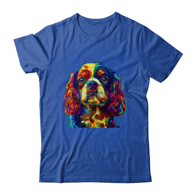 Cavalier King Charles Spaniel Dog Colorful Face Dog Lover Men Women Shirt & Tank Top | teecentury