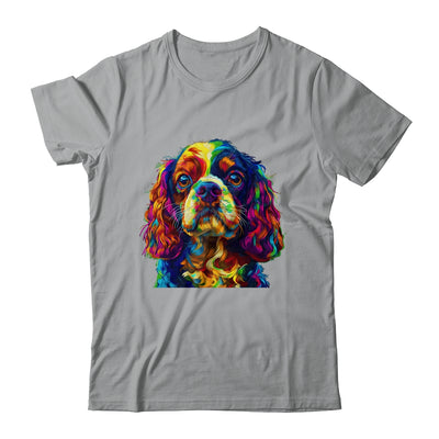 Cavalier King Charles Spaniel Dog Colorful Face Dog Lover Men Women Shirt & Tank Top | teecentury
