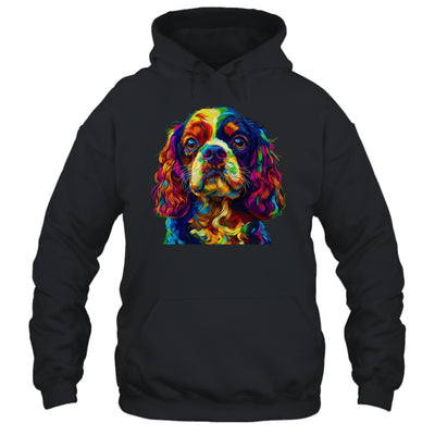 Cavalier King Charles Spaniel Dog Colorful Face Dog Lover Men Women Shirt & Tank Top | teecentury
