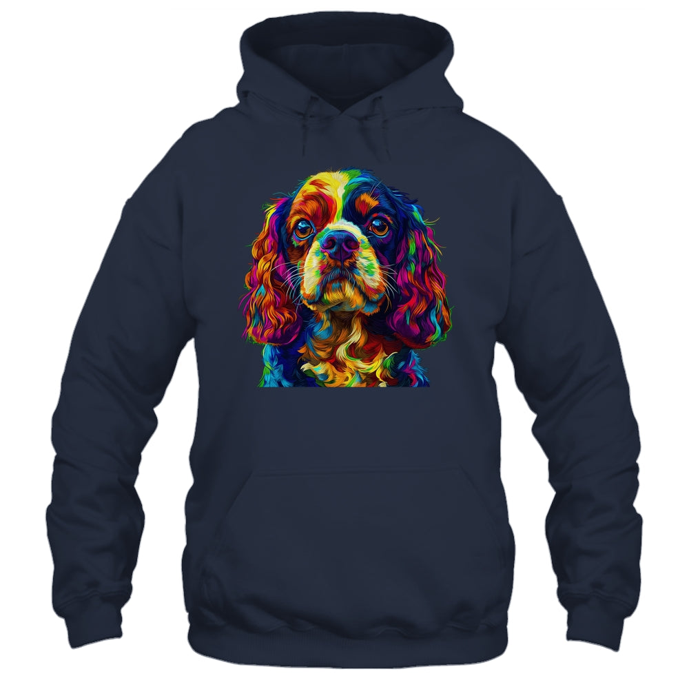 Cavalier King Charles Spaniel Dog Colorful Face Dog Lover Men Women Shirt & Tank Top | teecentury