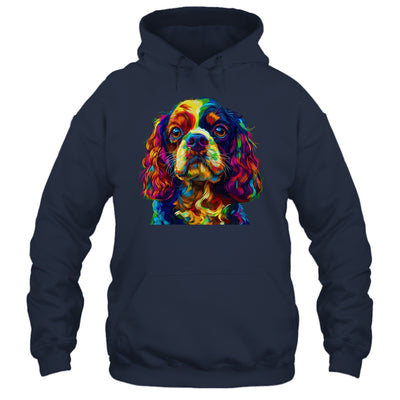 Cavalier King Charles Spaniel Dog Colorful Face Dog Lover Men Women Shirt & Tank Top | teecentury