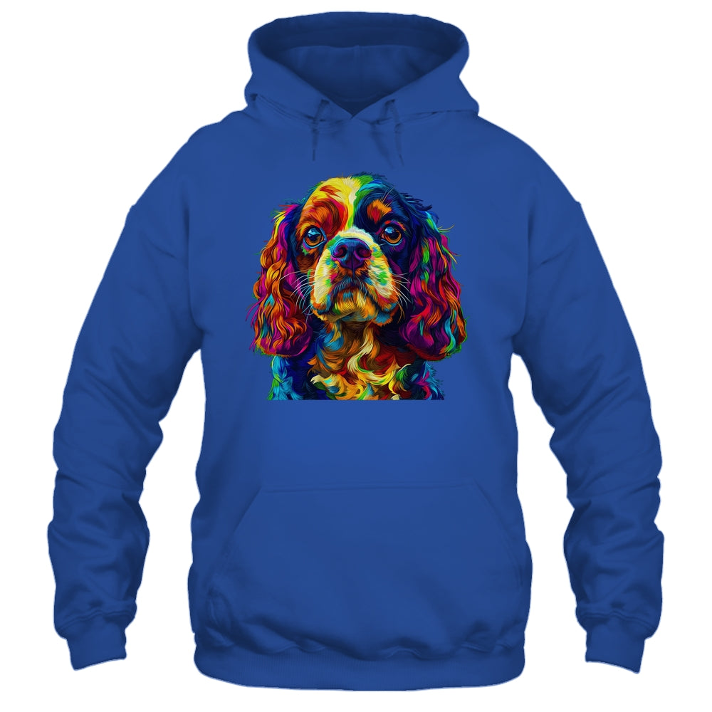 Cavalier King Charles Spaniel Dog Colorful Face Dog Lover Men Women Shirt & Tank Top | teecentury
