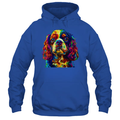 Cavalier King Charles Spaniel Dog Colorful Face Dog Lover Men Women Shirt & Tank Top | teecentury