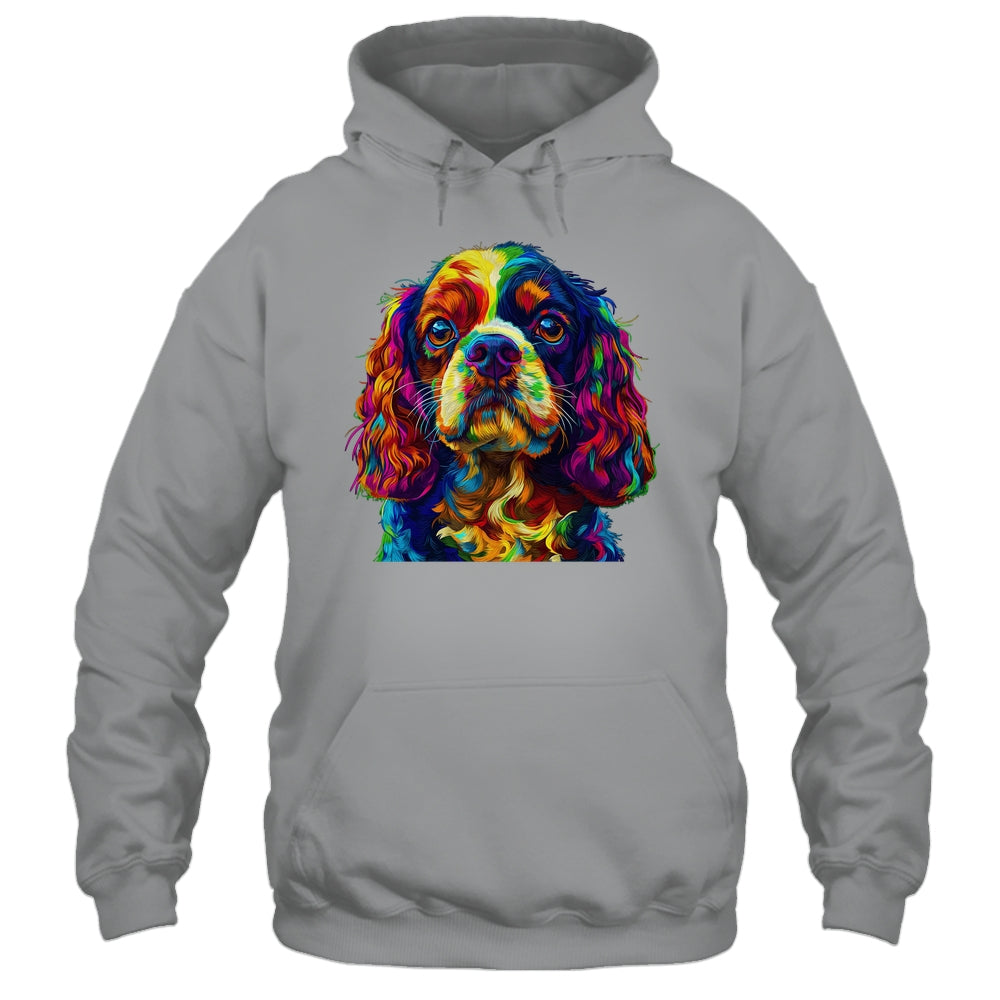 Cavalier King Charles Spaniel Dog Colorful Face Dog Lover Men Women Shirt & Tank Top | teecentury