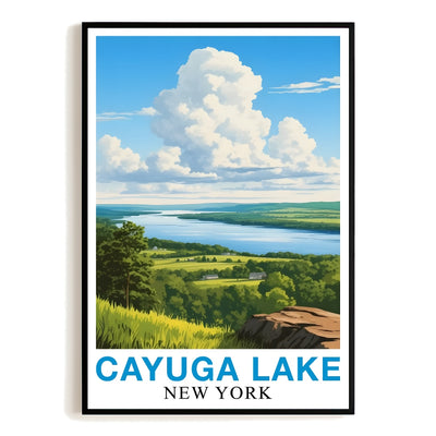 Cayuga Lake Landscape Poster Beauty Of New York's Countryside Nature Lovers Souvenir Perfect Wall Art Painting Picture For Home Decor Living Room Office Decor Unframed | teecentury