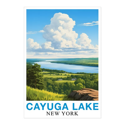 Cayuga Lake Landscape Poster Beauty Of New York's Countryside Nature Lovers Souvenir Perfect Wall Art Painting Picture For Home Decor Living Room Office Decor Unframed | teecentury