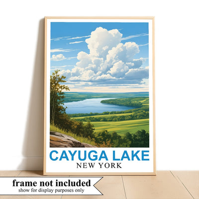 Cayuga Lake New York Landscape Poster Peaceful And Scenic Beauty Ideal Gift For Nature Lovers Travel Enthusiasts Perfect Wall Art Print Home And Office Decor Unframed | teecentury