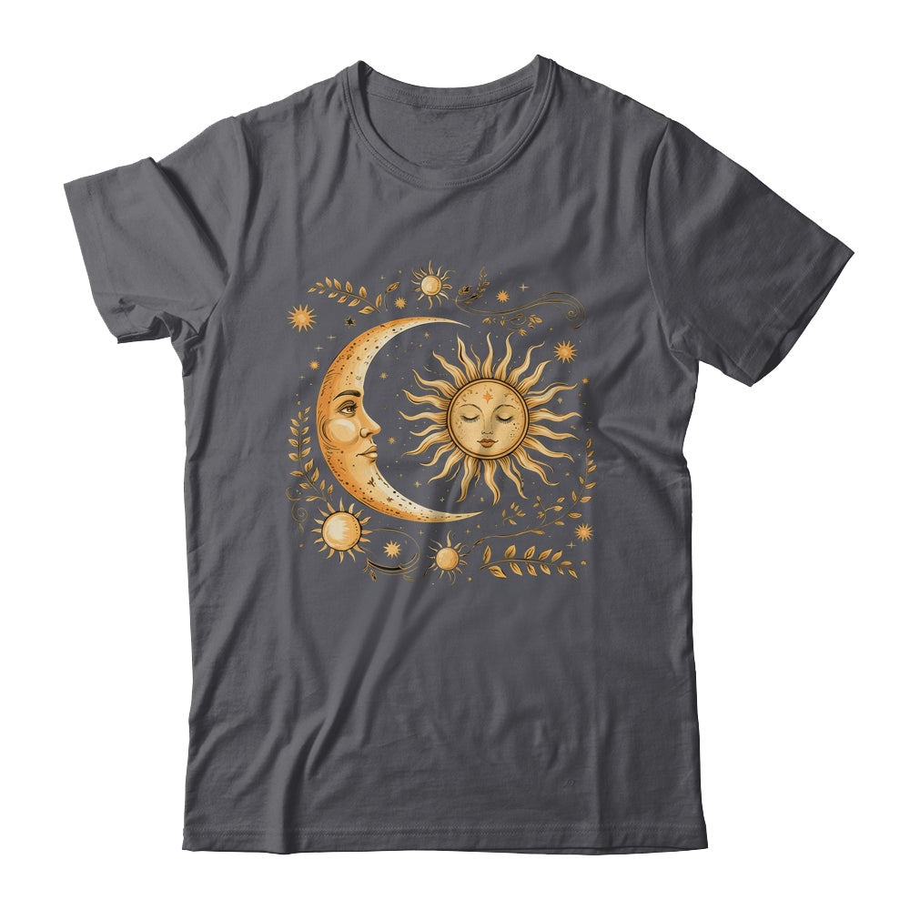 Celestial Sun Moon Flower Astrology Moon Phases Mystical Shirt & Tank Top | teecentury