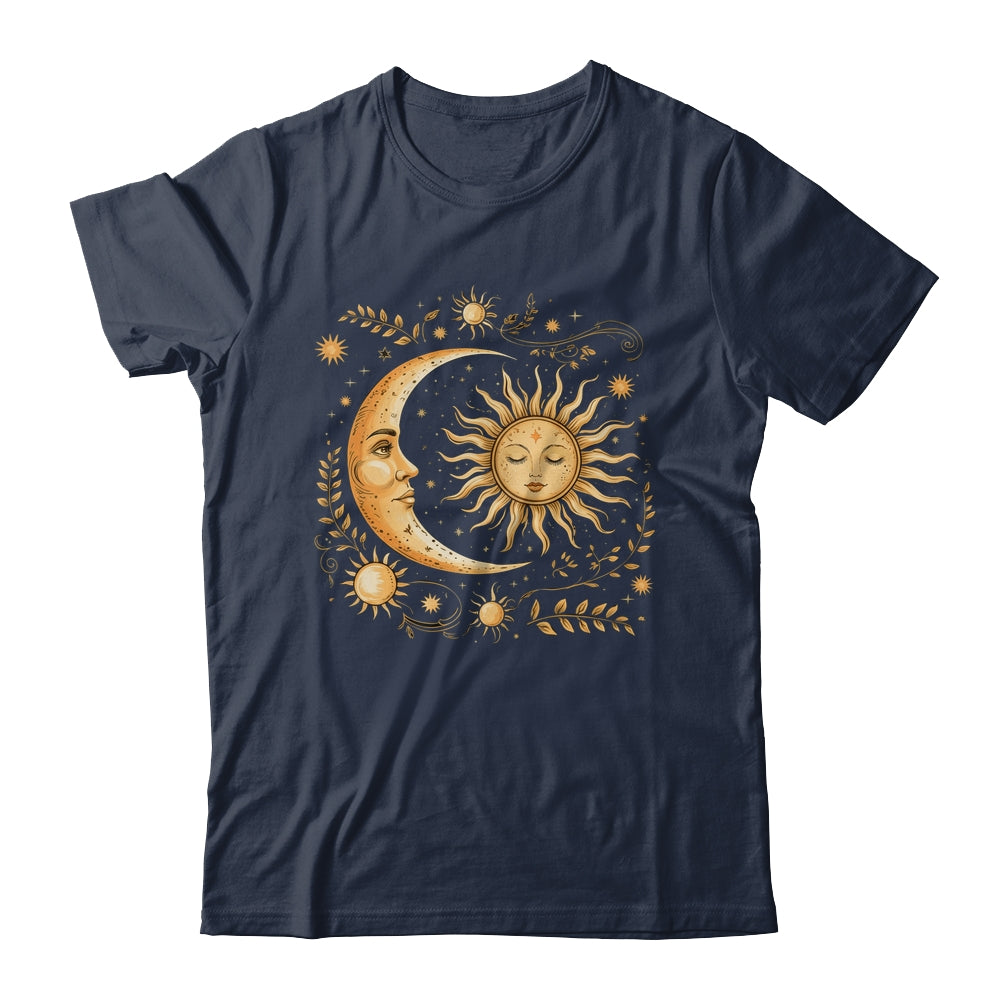 Celestial Sun Moon Flower Astrology Moon Phases Mystical Shirt & Tank Top | teecentury