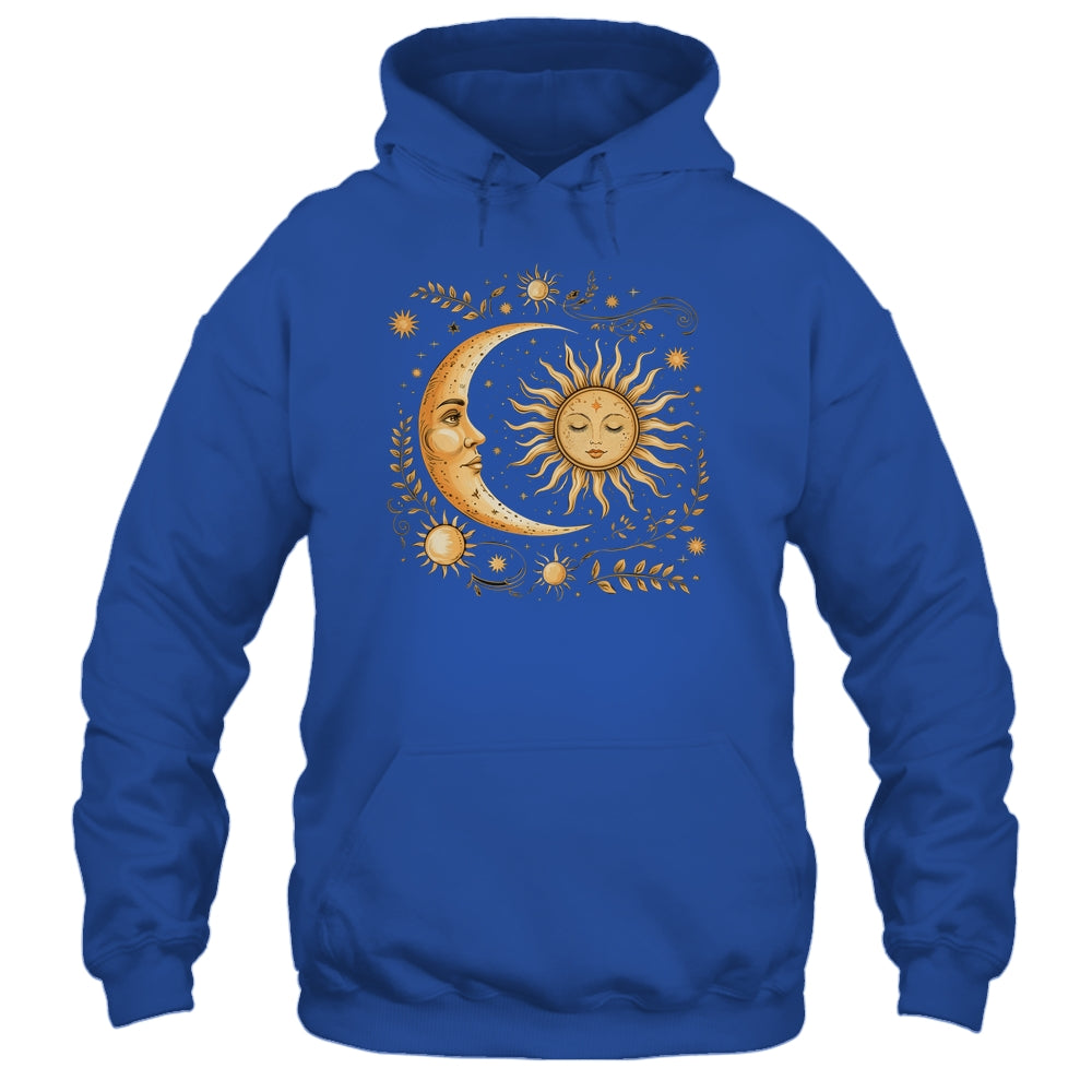 Celestial Sun Moon Flower Astrology Moon Phases Mystical Shirt & Tank Top | teecentury