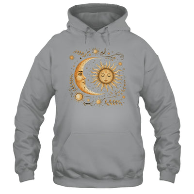 Celestial Sun Moon Flower Astrology Moon Phases Mystical Shirt & Tank Top | teecentury