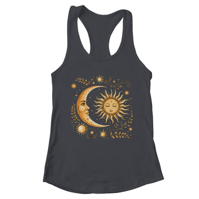 Celestial Sun Moon Flower Astrology Moon Phases Mystical Shirt & Tank Top | teecentury