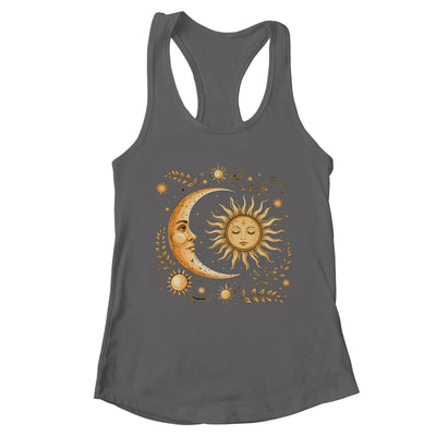 Celestial Sun Moon Flower Astrology Moon Phases Mystical Shirt & Tank Top | teecentury