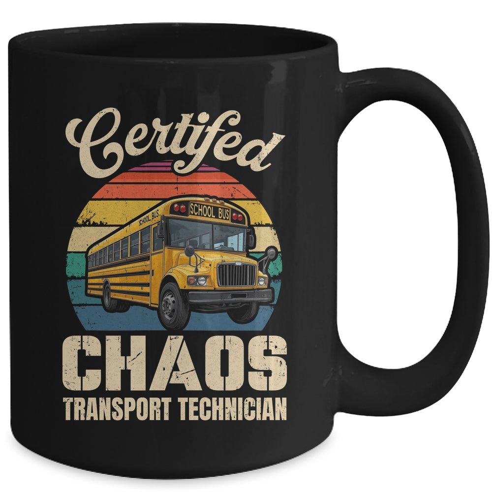 Certified School Bus Driver Art Men Women School Bus Funny Mug | teecentury